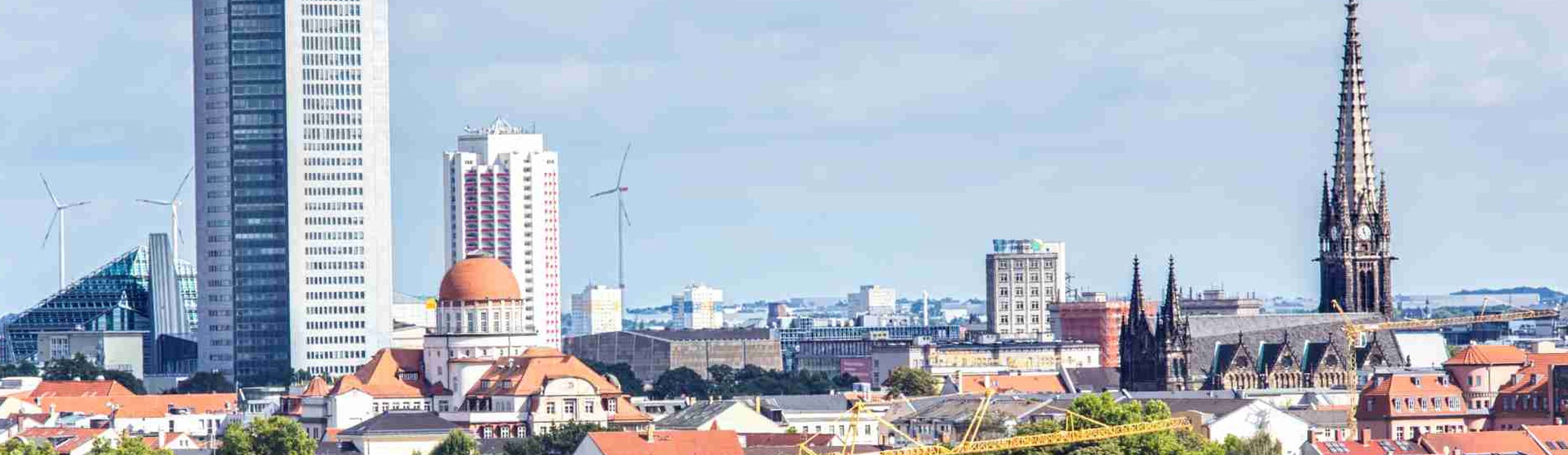 Skyline Leipzig in summertime